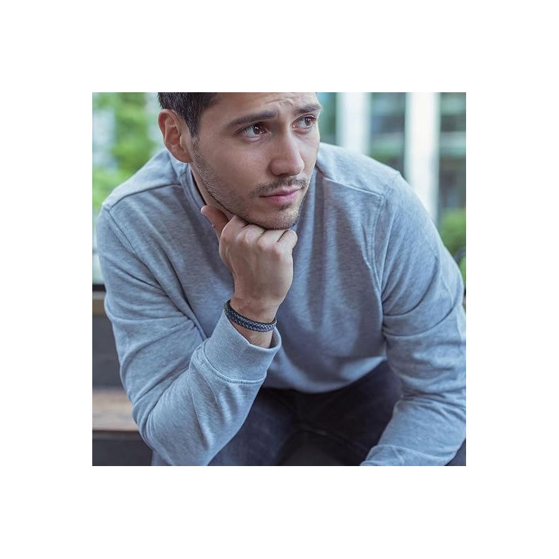 Religious Christian Cross Bracelet for Men, Mantra Engarved Faith Bible