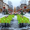party greeting Christmas Tablecloth Roll 51inch x 100ft Christmas Polka