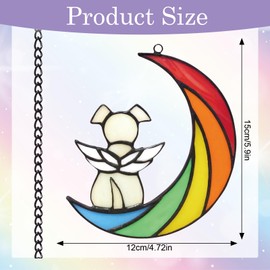 Acrylic Rainbow Dog Memorial Gifts for Dog Lovers, Pet Memorial Gifts Window Decor, Loss of Dog Sympathy Gift, Pet Bereavement Gifts, Dog Ornaments Pet Memorial Plaques, Not Glass