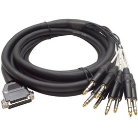 Seismic Audio - SA-DB8T15 - DB25 to 8 Channel 1/4" TRS 15 Foot D-Sub Snake Cable Patch Bay Interface Modular Cable