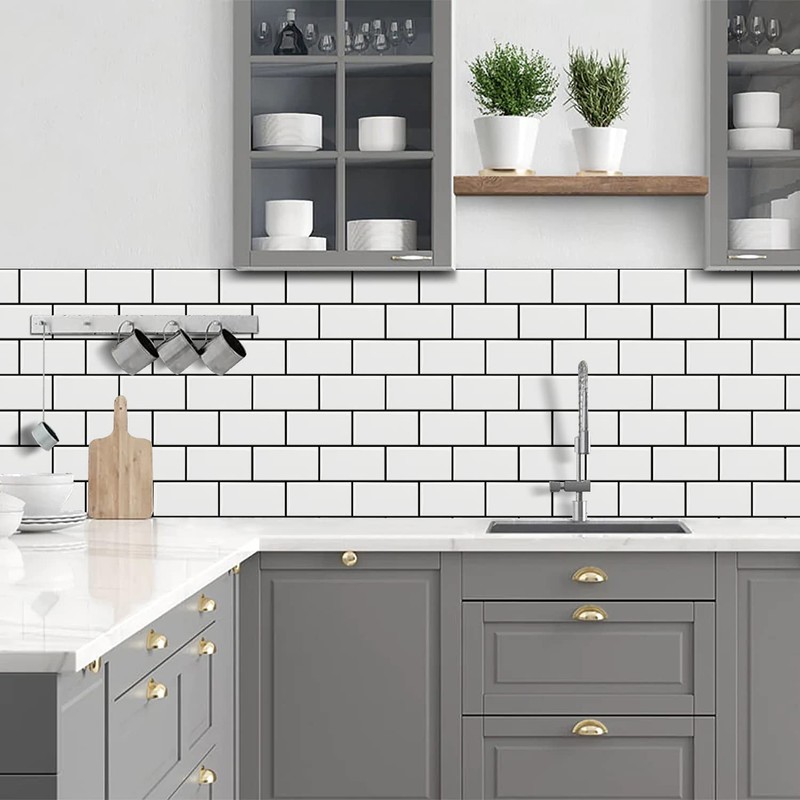 STICKGOO 10-Sheet Backsplash Peel and Stick Subway Tile, Self Adhesive