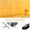 200 LED Diamond Curtain String Light with Remote Control (Warm