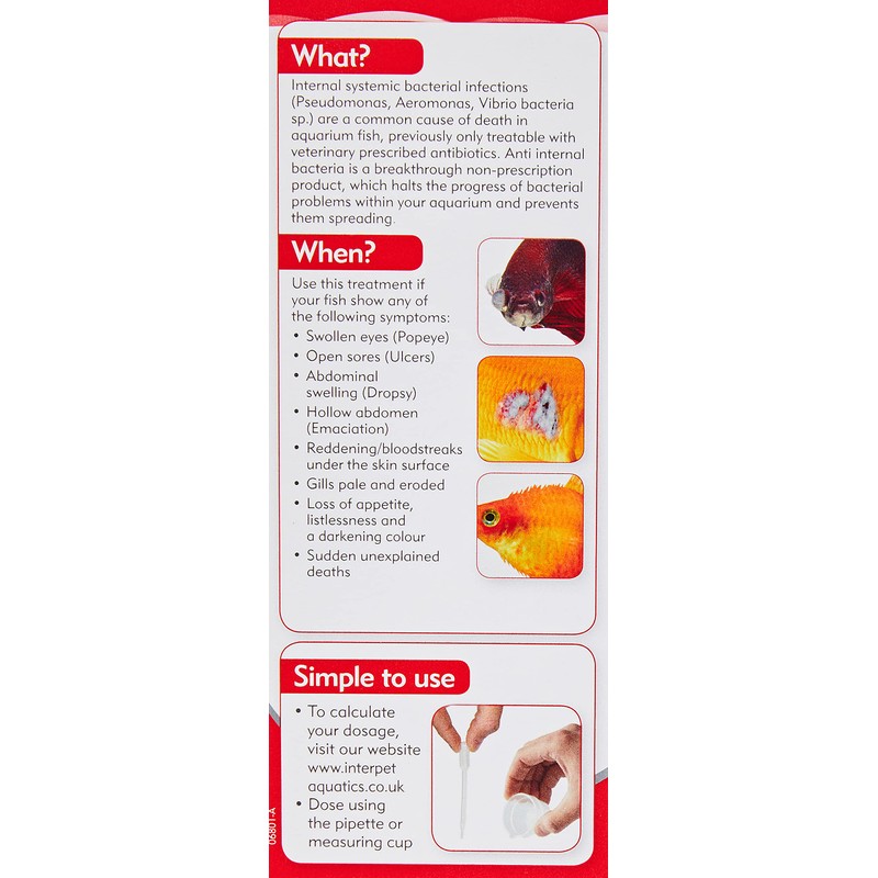 Interpet Anti Internal Bacteria Treatment for Aquarium Fish, Halts Progress