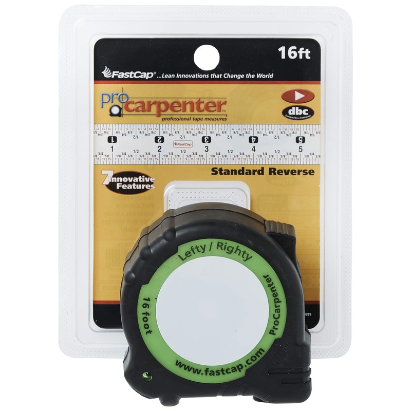 FastCap PSSR-16 16 Foot Pro Carpenter Standard Reverse Measuring Tape