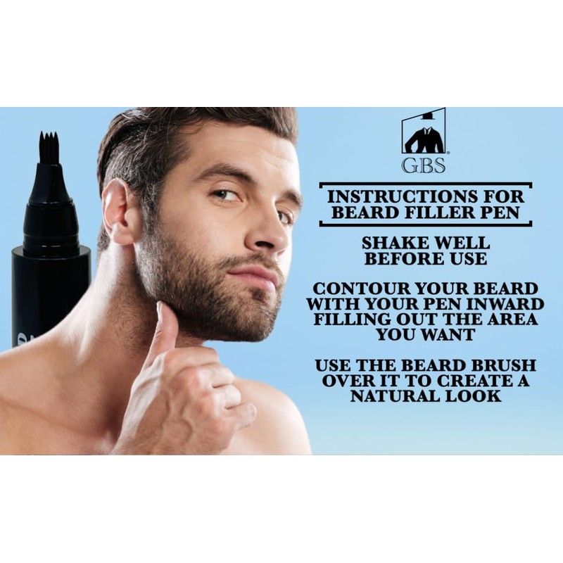 G.B.S Fragrance-Free Extra Strong Hold Mustache Wax, Black Beard Filler