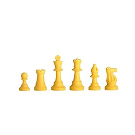 The House of Staunton Regulation Silicone Tournament Chess Pieces - Half Set - 3.75" King - by US Chess Federation (Yellow)