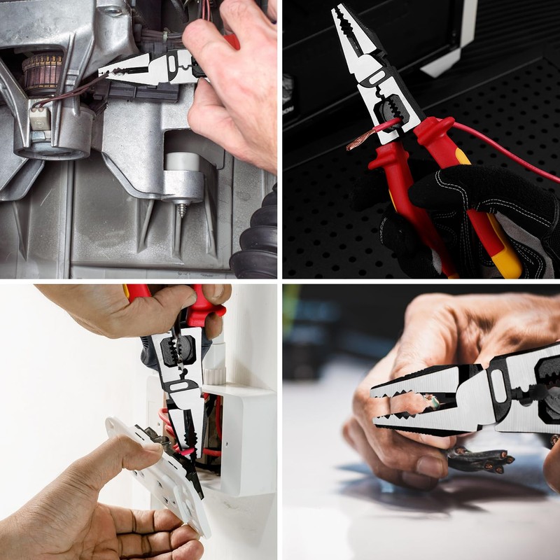 9 Inch 1000V Insulated Linesman Pliers, Multipurpose Insulated Combination Pliers