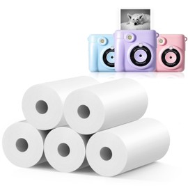 5 Rolls MIARALA Instant Print Kids Camera Paper Roll Refill, HD Print Camera Paper Refill for Most Kids Instant Camera, BPS/BPA-Free