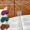 URANT Transparent Reading Book Holder with 3Pcs Magnetic Leather Bookmarks