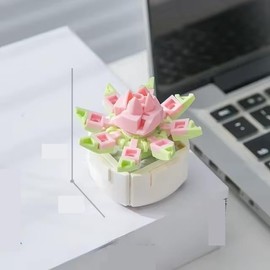 Wizardi Brick Mini Potted Plant - Indoor Flower Building F07M9-12(104)-C2