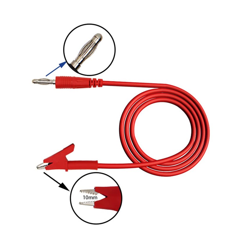 Multimeter Test Leads, 2PCS Alligator Clips Test Leads, Crocodile Clips