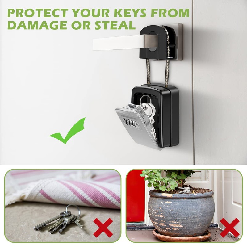KeeKit Key Lock Box, Upgraded Key Safe Box for Lever
