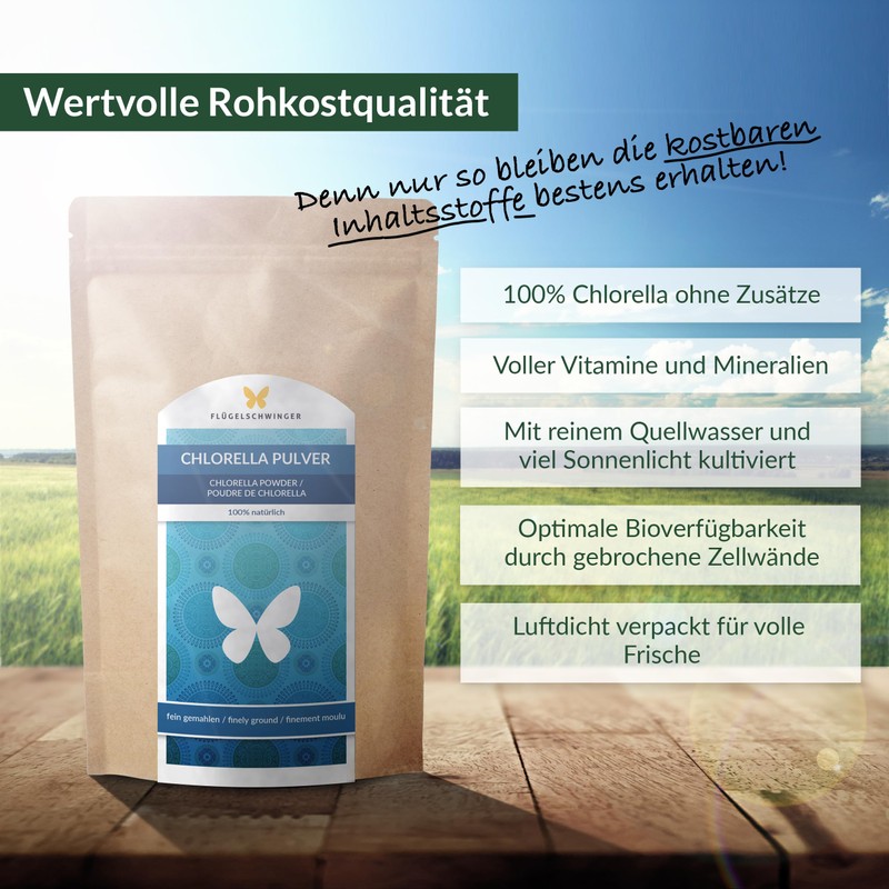 500 g Chlorella Powder, 100% Natural, Residue Controlled, No Additives,
