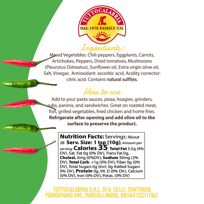 TUTTOCALABRIA Hot Spread Sauce, Miscela Esplosiva, 10 OZ (285g), Minced