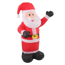KENANLAN Christmas Inflatable Santa Claus Outdoor Decoration,Blow up Welcome Santa Claus with LED Light,Inflatable Decor for Xmas Party Indoor, Outdoor, Yard, Garden, Lawn (#1)