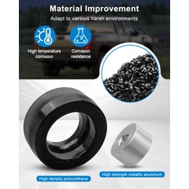 3" Leveling Lift Kit Fit for Chevy Silverado GMC Sierra 1500 2WD 1999-2007, Front Coil Spring Strut Spacer Suspension Lift Kit, PU Coil Spring Spacer and Aluminum Shock Spacer 2 Pack