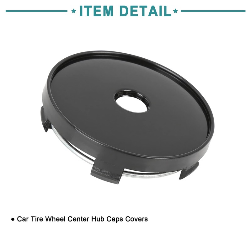 ACROPIX 4pcs Car Tire Wheel Center Hub Cap Cover 60mm