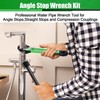 Lanties 5 Pcs Angle Stop Wrench Kit Plumbing Tool, Compression