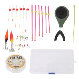 Mini Ice Fishing Rod Reel Combo Portable Ice Fishing Pole Top Tips Swim Jigs Hook Set for Outdoor Winter OD Green