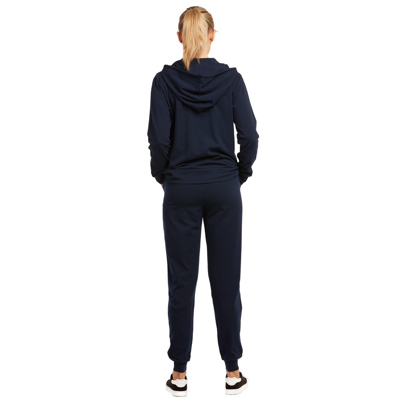 Sofra - chamarra fina con capucha para mujer, Conjunto azul