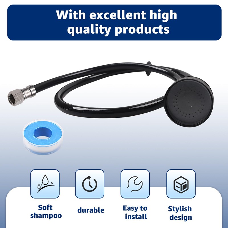 Aomitop Shampoo Bowl Sink Hose with Sprayer,Salon Spray Head Attachment