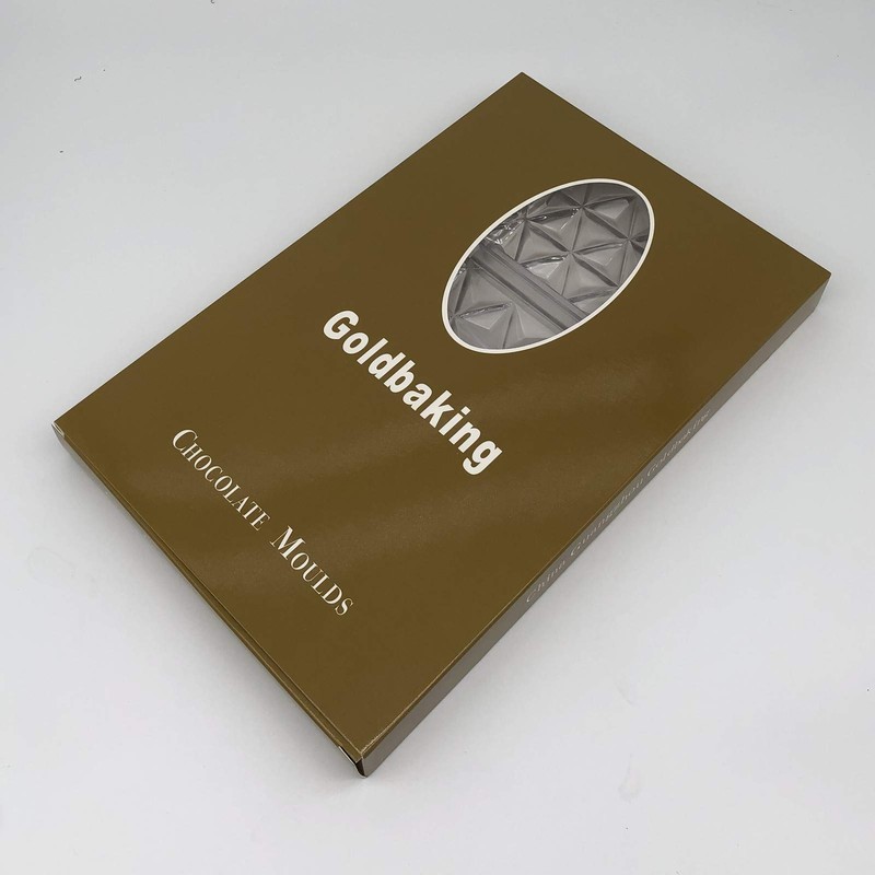 Goldbaking Polycarbonate Pyramidal Bar Chcoolate Mold Large Poly-carbonate Candy Mould