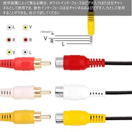 YFFSFDC 3.5mm RCA Converter Cable AV Cable 4 Pole Mini Plug with Converter Plug 4 Pole Mini Plug RCA Stereo Audio Video Converter Cable 22cm Male 3 Female Car Navigation Car Dash Recorder Back Camera TV Carrozzeria etc Video Audio Cord Red White Yellow 3