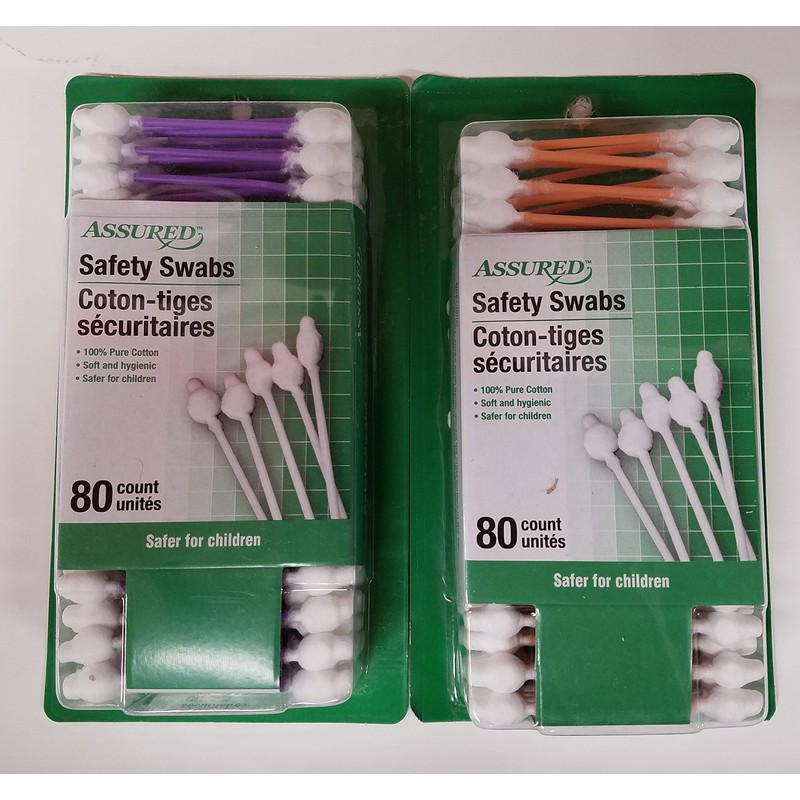 Kids Cotton Safety Swabs - 80 CountAssorted Colors - 2