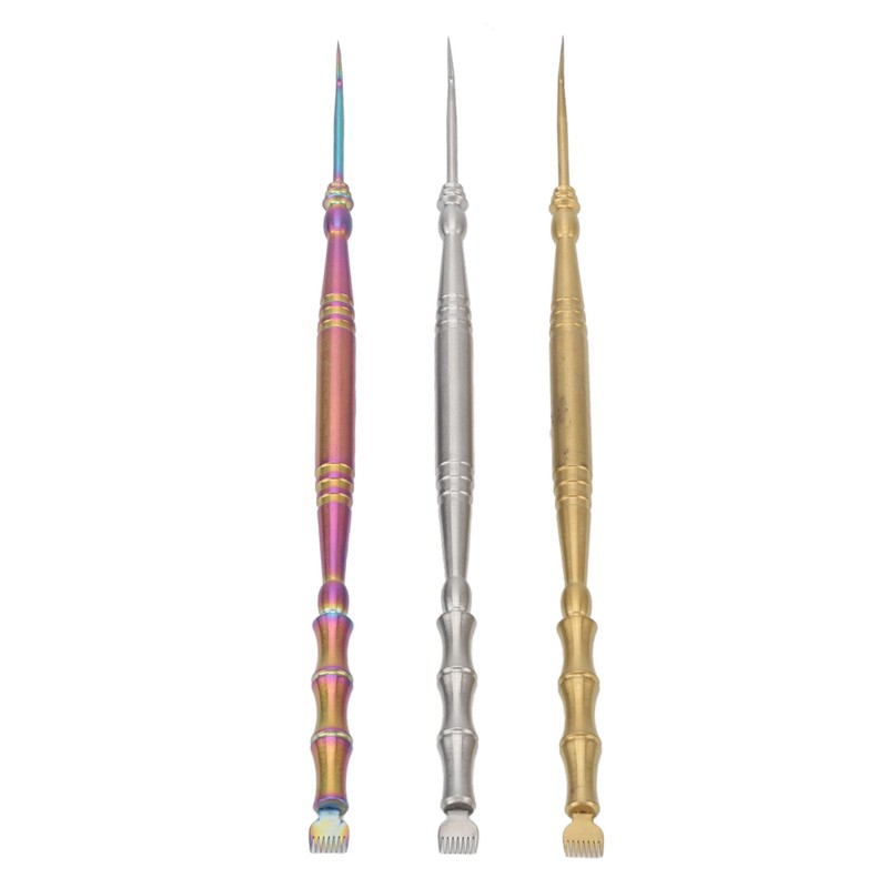 3pcs Stainless Steel Eyelash Lift Brushes Double Ended Lash Separator