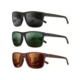 Paleshy Unisex Rectangle FrameSunglasses -Simple Trendy Designfor Everyday and Outdoor Activities-Perfect Gift for His and Hers:_3 pairs-2