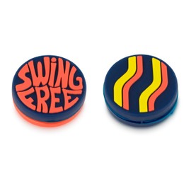 Get A Grip - Custom Tennis Racket Grip Tape - Anti-Slip/Quick-Drying Tennis Overgrips - Precut Badminton Racket Grip with Finishing Tape (Good Vibes Only, Dampeners)