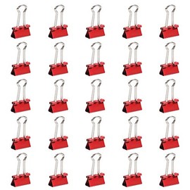 JAM Paper® - pequeño Color Clips carpeta de 19 mm (0,75 ppp) - 25 Clips carpeta por paquete