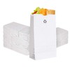 4LB White Paper Lunch Bags - Pack of 100 Durable,