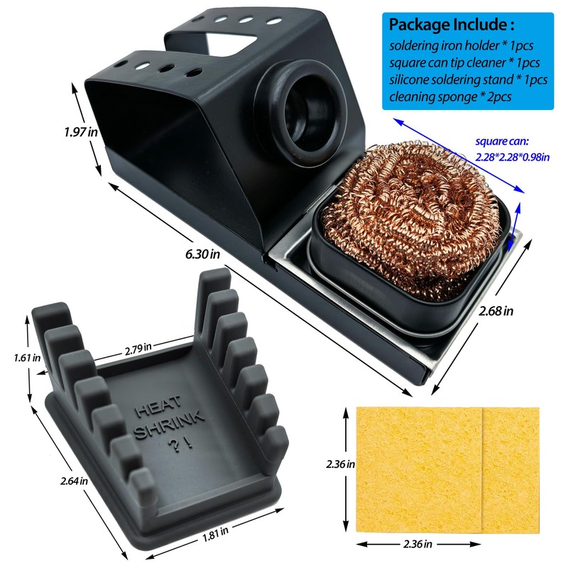 ZYRELYNX Upgraded Silicone Soldering Stand & Soldering Iron Holder, With