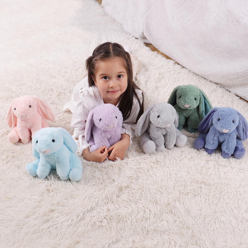 Apricot Lamb Toys Plush Navy Blue Bunny Rabbit Stuffed Animal