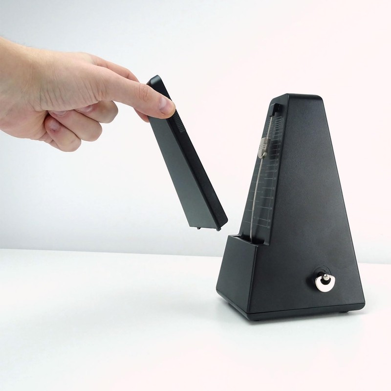 keepdrum JPQ101BK Mechanical metronome Clock transmitter 40-204 bpm Black