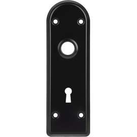 Paquete de 2 Placas de Cerradura de embutir semiovaladas para Puertas Interiores, reemplazo de Cubierta de pomo de Puerta de embutir de Estilo Antiguo, Placas de embellecedor de