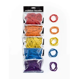 Assorted Color Rubber Band 45 gm (1.6 Ounces) x 5 Packs, Multiple Usage, DIY Rubber Band Balls