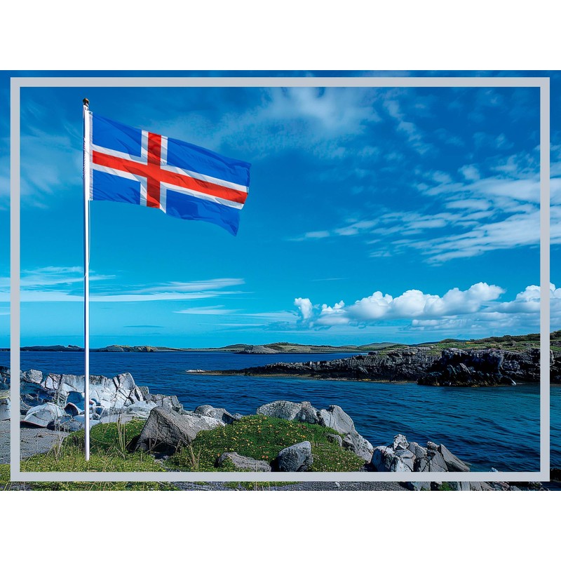 PHENO FLAGS Iceland Flag - Iceland Flag 90 x 150