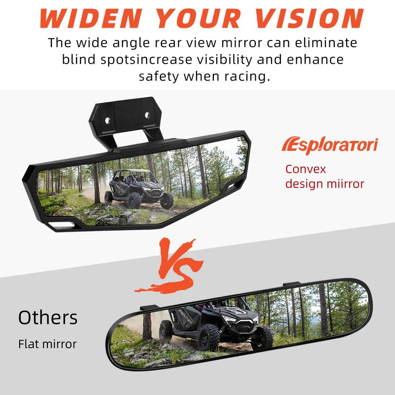 RZR PRO XP Rear View Mirror, Esploratori UTV Center Race