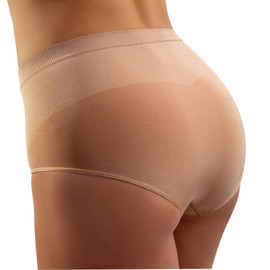 Sesto Senso Women Seamless Slimming Shapewear Tummy Control Knickers S M Nude Beige