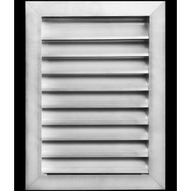 HVAC Premium 16"W x 20"H Aluminum Exterior Gable Louver Vent For Walls & Crawlspace - Weather-Resistant Air Grille With Screen Mesh - [Outer Dimensions 17.75"W x 21.75"H]