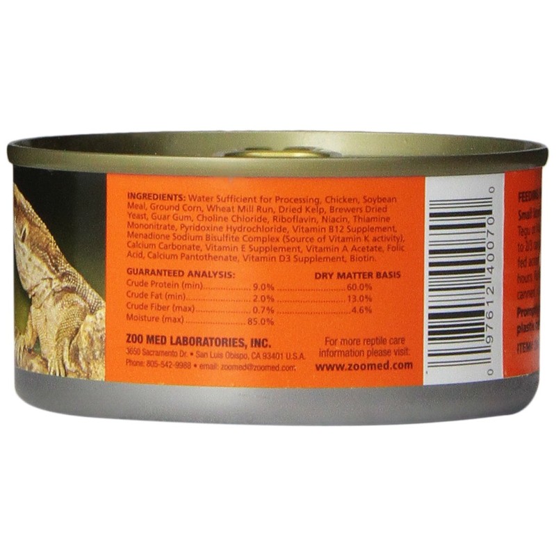 Zoo Med Laboratories SZMZM70 Tegu,Monitor and Carnivore Food, 6-Ounce