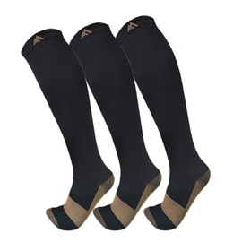 3 Pack Copper Compression Socks - Compression Socks Women & Men Circulation - Best for Medical,Running,Athletic