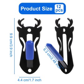 ZENFUN 12 Packs Mount Skull Hanger, Deer Skull Hanger, Pronghorn Style Deer Head Hanger, Mount Bracket Wall Mount, Skull Hooker with Simple Easy Installation Kits, Antler Mounting Kit for Antelope
