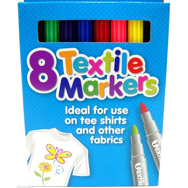 Tiger textile fabric markers - set of 8 assorted colours