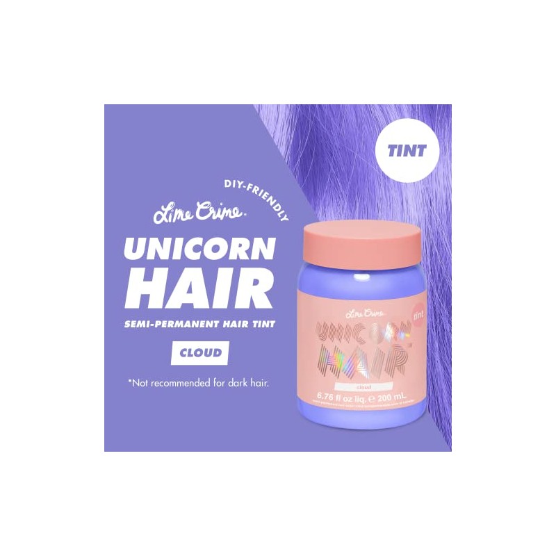 Lime Crime Tinte de pelo de unicornio, nube – azul