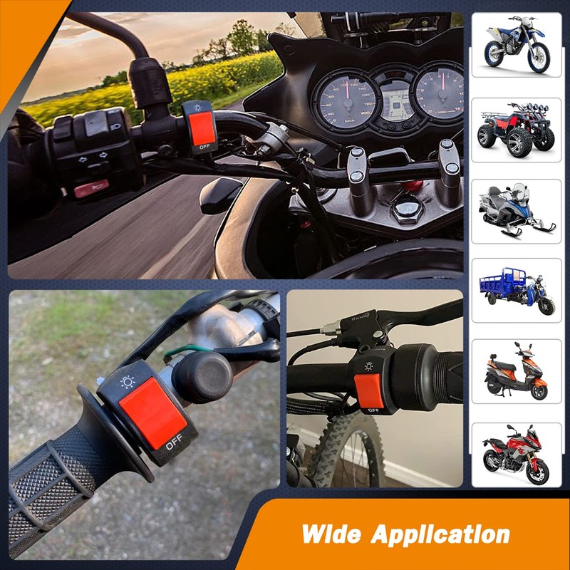 1 Piece Motorcycle Handlebar Switch Handlebar Toggle Switch with On