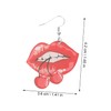 FOMIYES 1 Pair Acrylic Lip Dangle Earrings for Women Fun