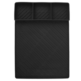 BBQ Grill Mats Magnetic Silicone Grill Baking Tray Resuable Prep Trays Griddle Pad Easy To Clean for Barbecue Grill Black